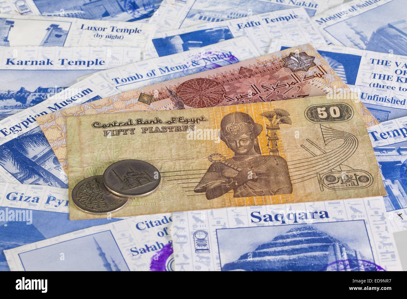 Old Egyptian tickets from all major monuments Stock Photo Alamy