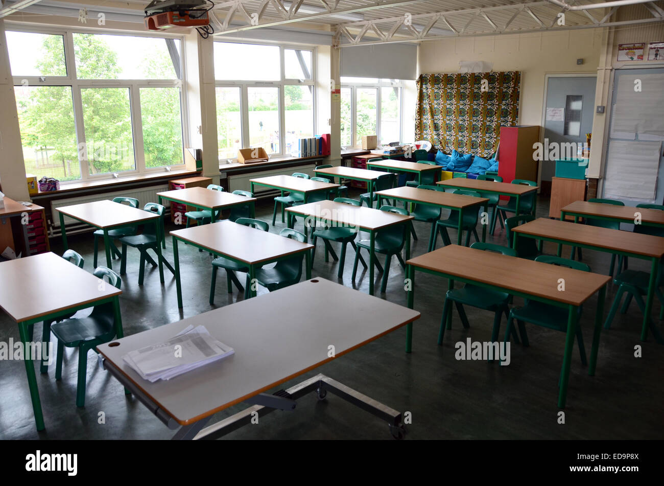 london junior school class room british Stock Photo