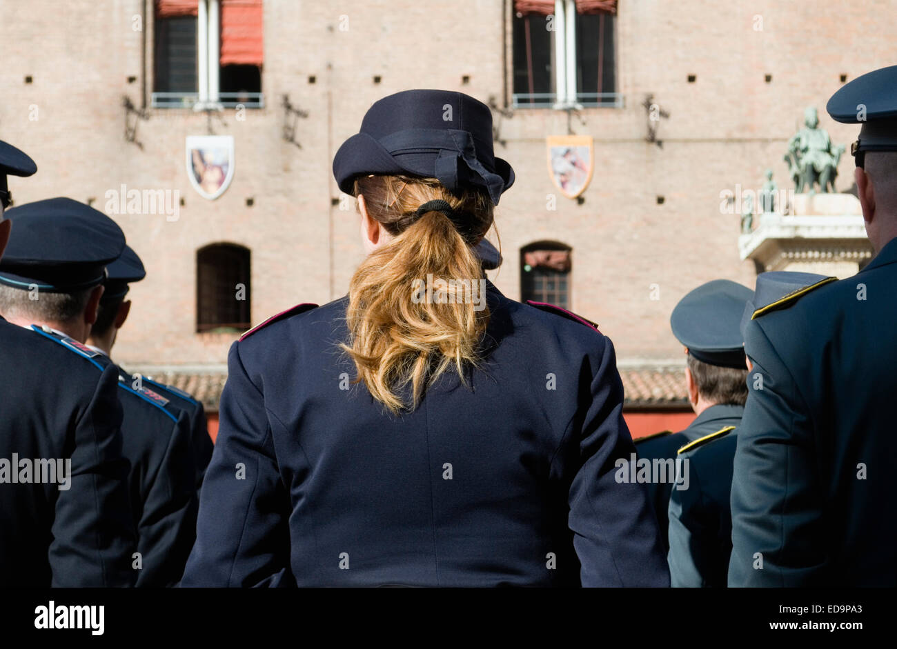 Policewoman, Italy Stock Photo