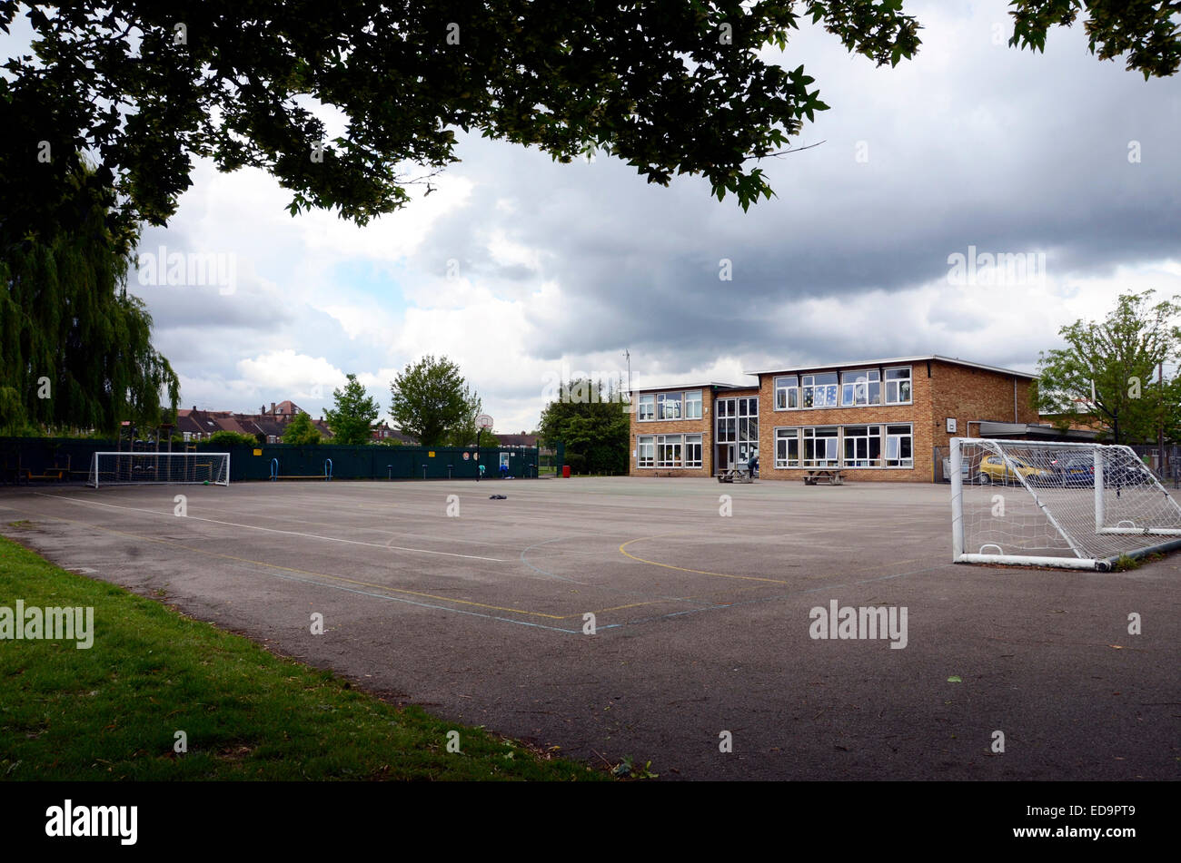 british junior school playground football pitch Stock Photo Alamy