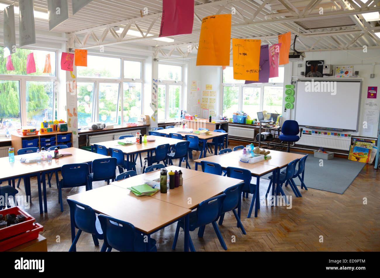 british junior school class room tottenham london Stock Photo