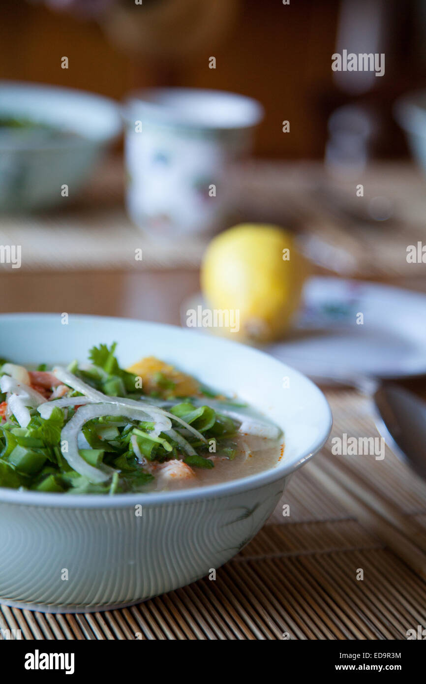 A bowl of Vietnamese noodle soup, Pho Stock Photo - Alamy
