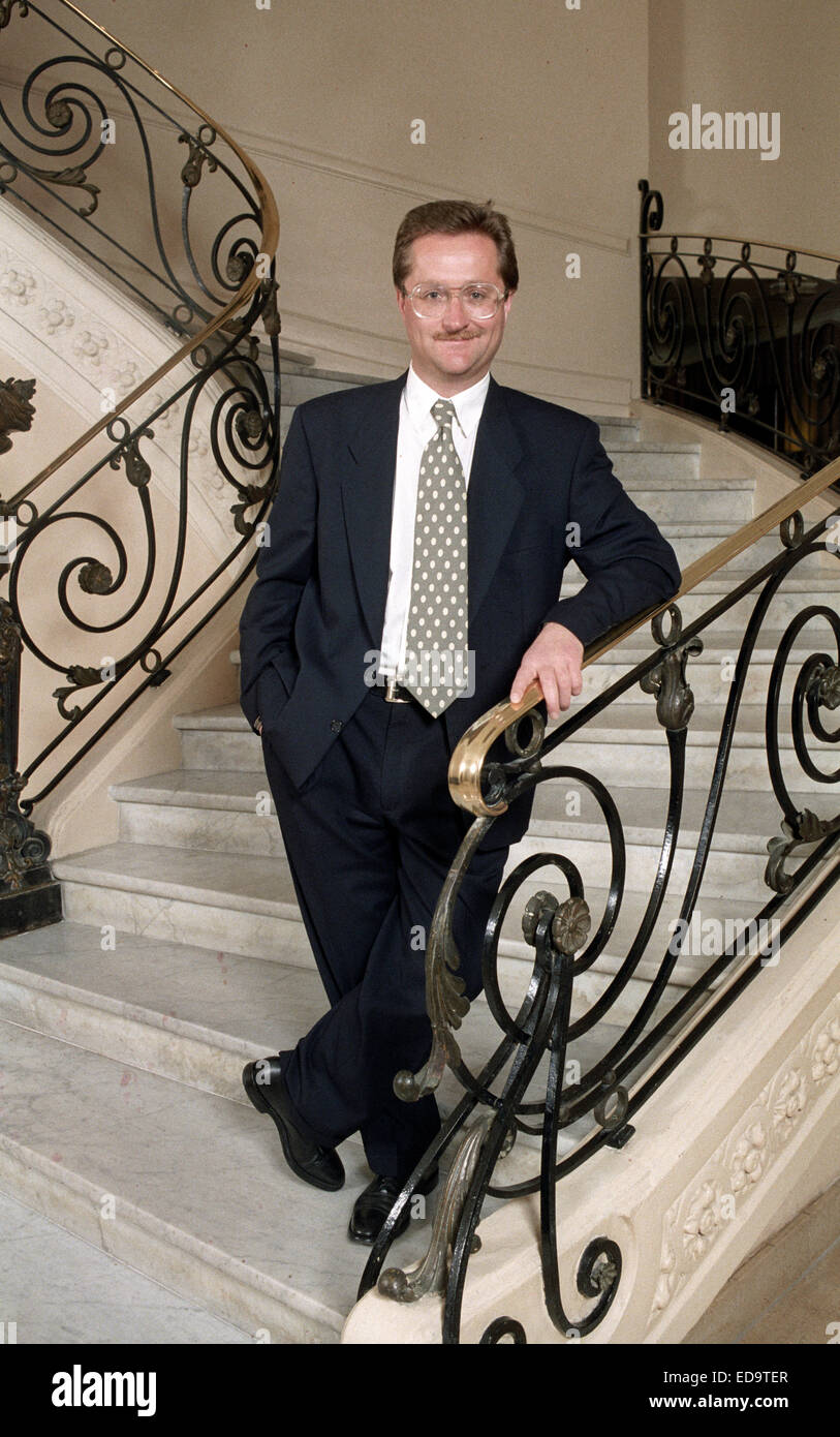 Phil Dampier journalist and author, Cannes Film Festival, France May 1995 Stock Photo