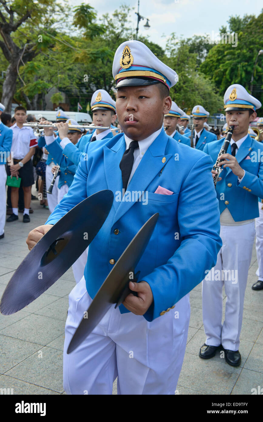 cymbal player in a marching band, Bangkok, Thailand Stock Photo Alamy