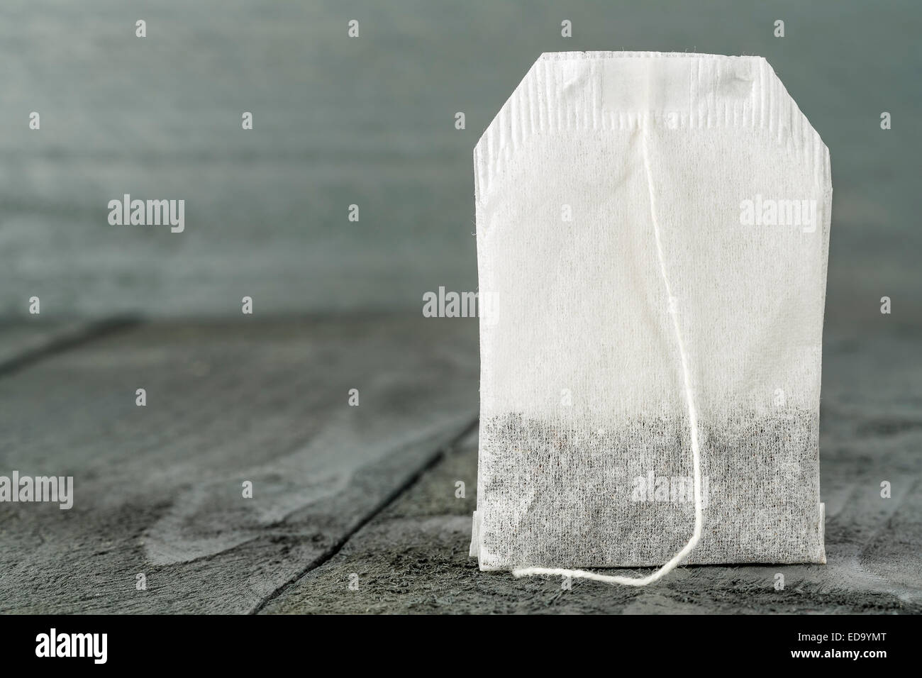Tea bag on wooden background Stock Photo