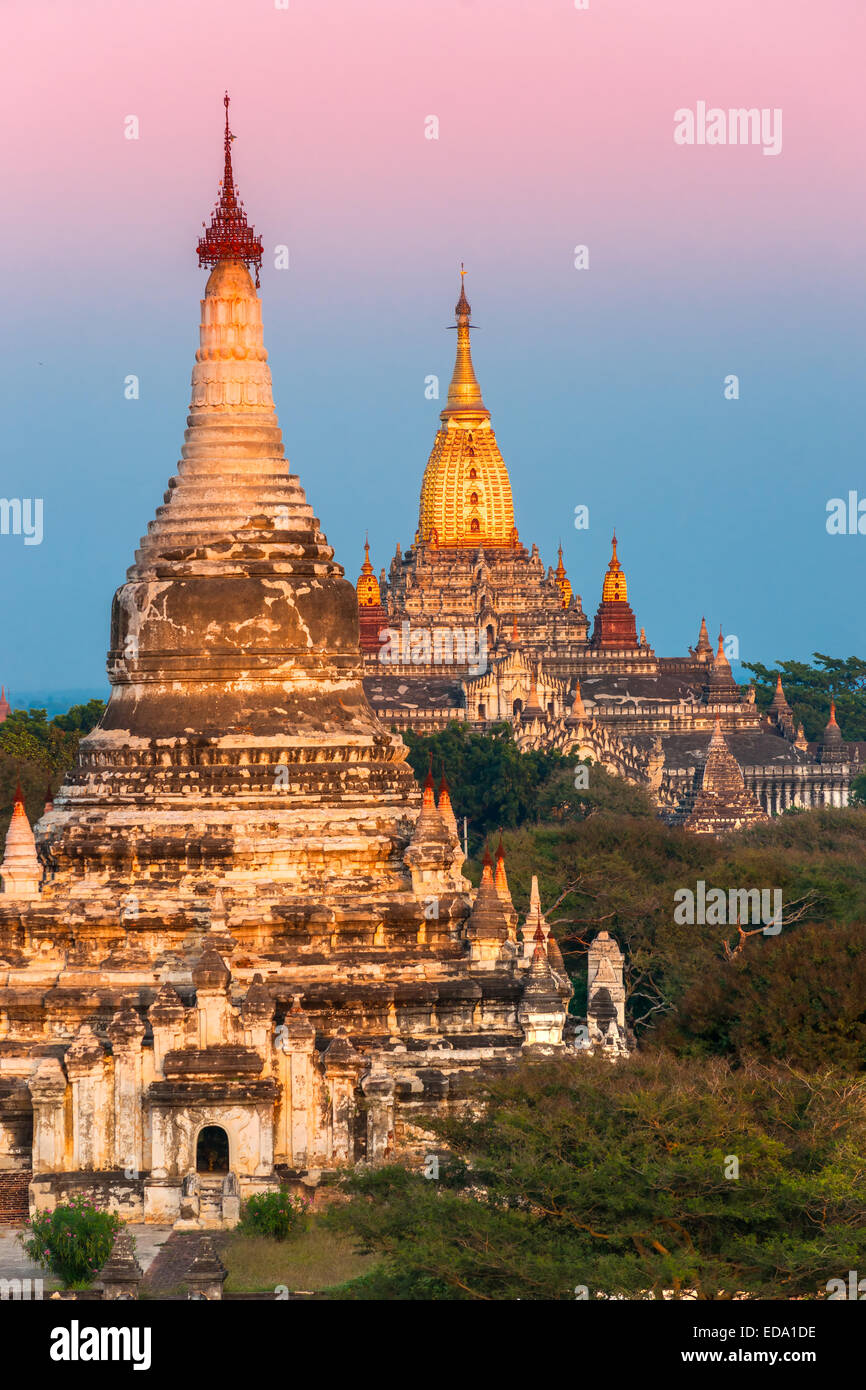 Ananda temple in Bagan, Myanmar. Stock Photo