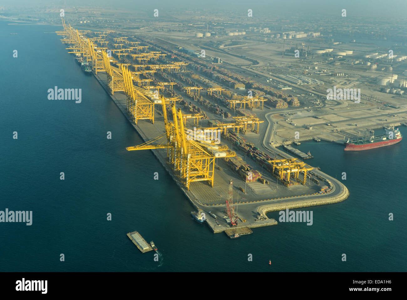 Container Port in Dubai, UAE Stock Photo