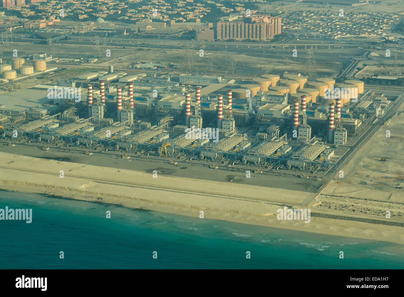 Aluminum Plant in Dubai, UAE Stock Photo