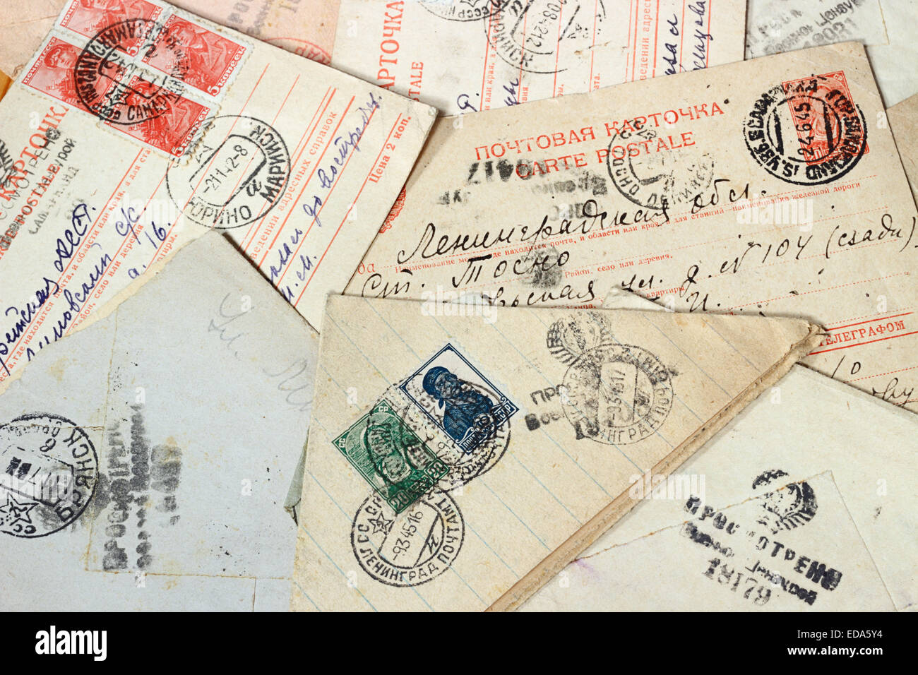 Letters looked Military censorship WW2 Stock Photo Alamy