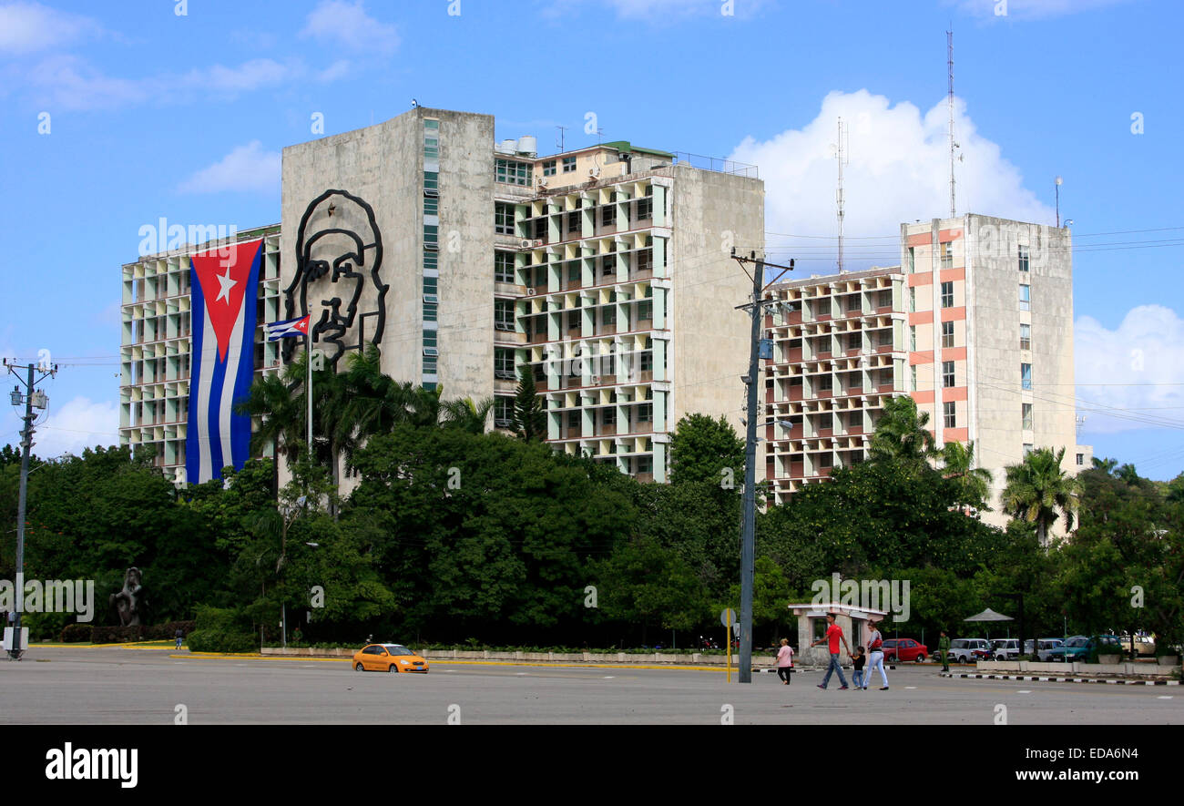 The Ministry of Interior Building in Plaza de la Revolucion, Havana, Cuba Stock Photo