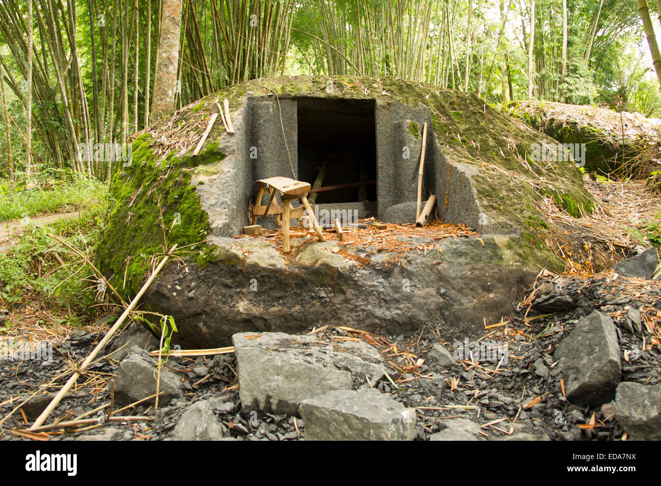 Making graves in rocks Stock Photo Alamy