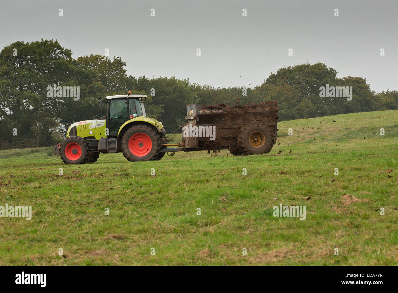 Muckspreading spreading organic manure on speciesrich meadow