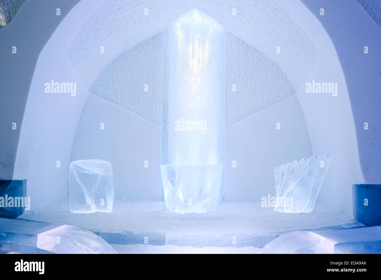 Ice Cathedral in Kiruna Sweden Stock Photo