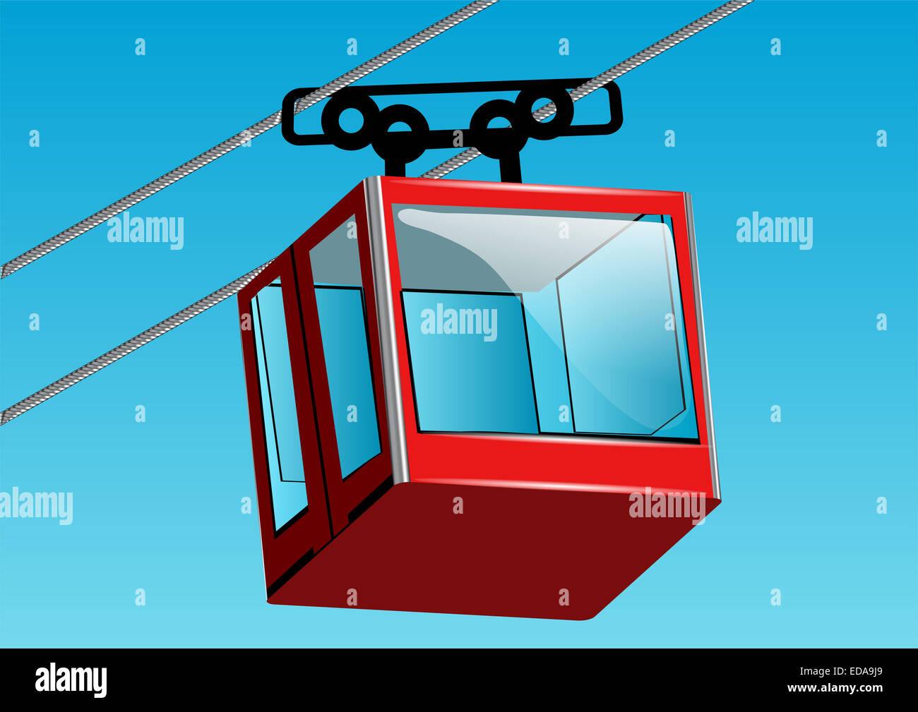 cable lift car Stock Photo
