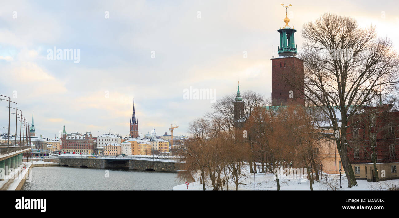 Panorama Architecture Stockholm City Hall Sweden Stock Photo