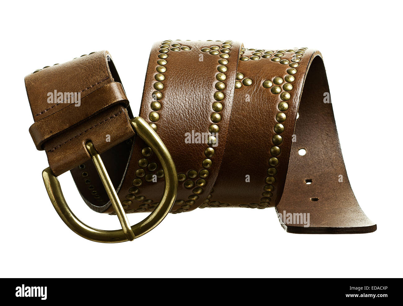 Ezra Studded Leather Belt with Square Buckle main image 0