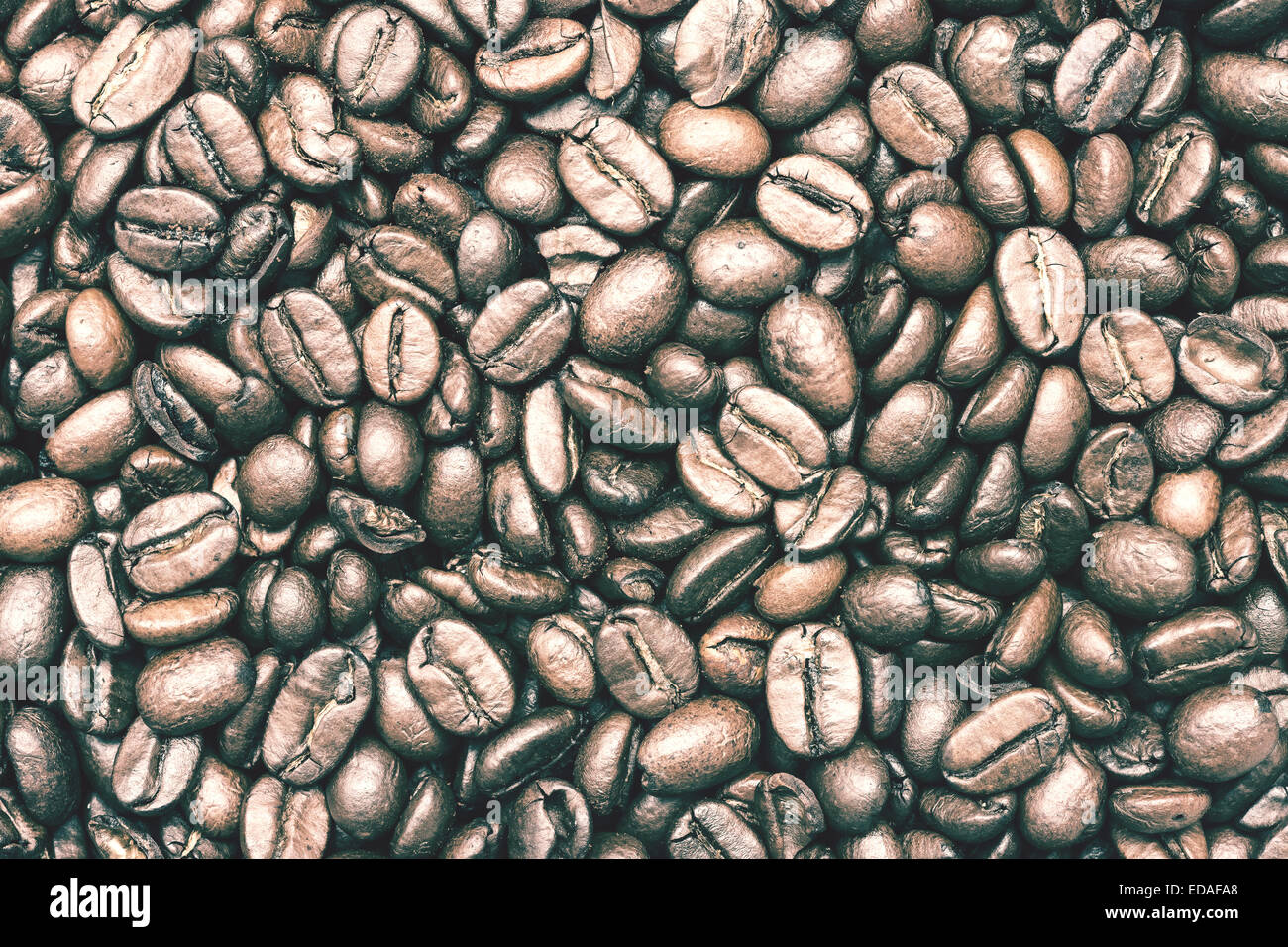 Retro Photo Of Coffee Beans Pile Stock Photo - Alamy