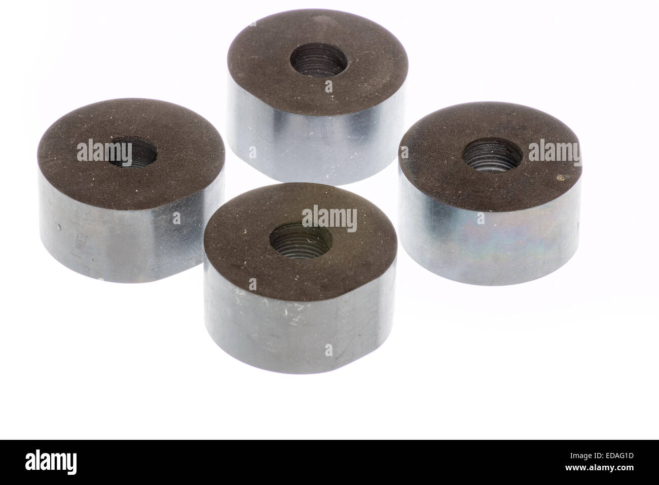 Rubber spacers strong for machinery industrial Stock Photo