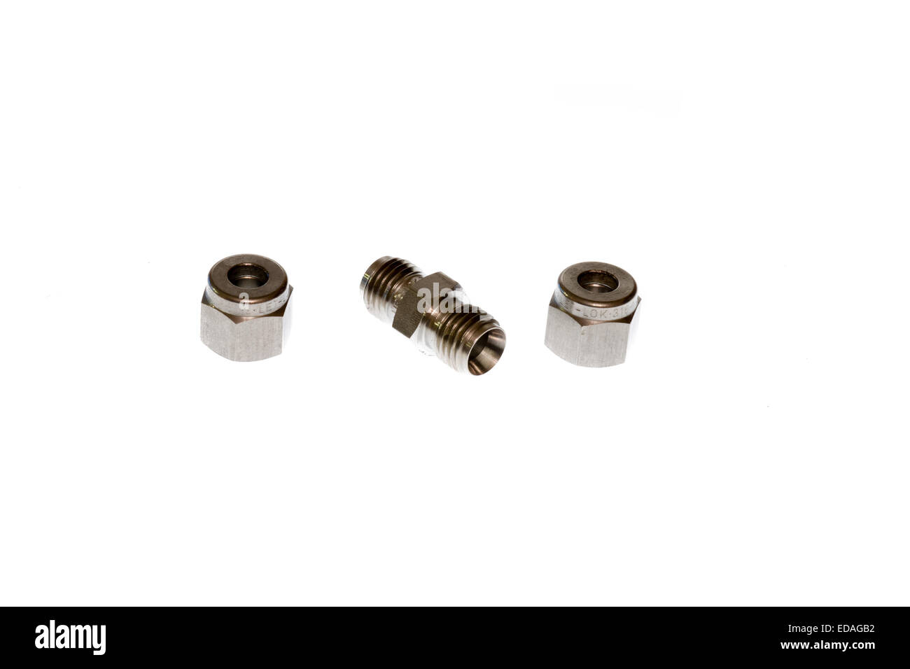 Tube fittings metal made various dimension Stock Photo Alamy