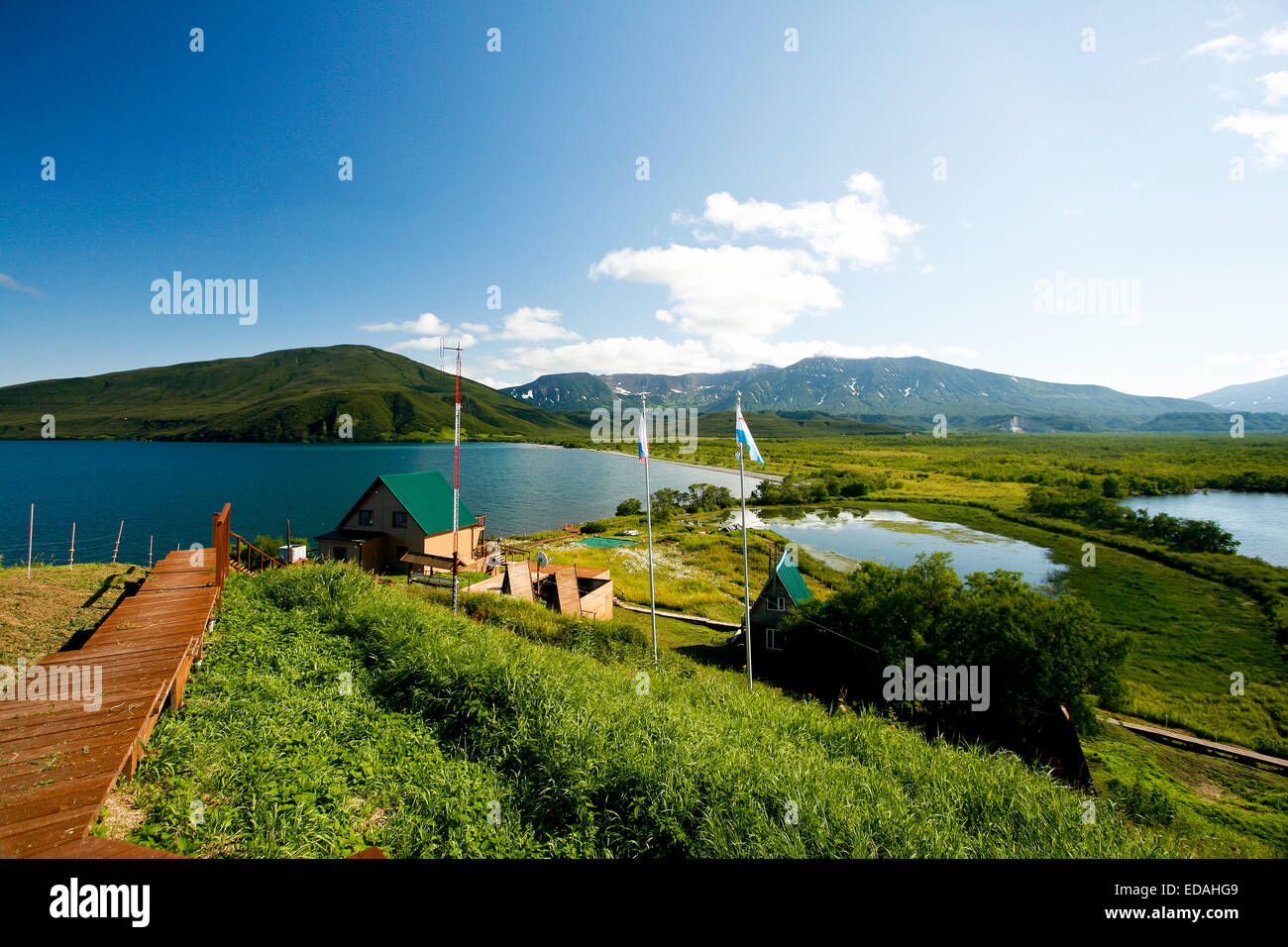 Kurile lake, Kamchatka, Russia, Stock Photo