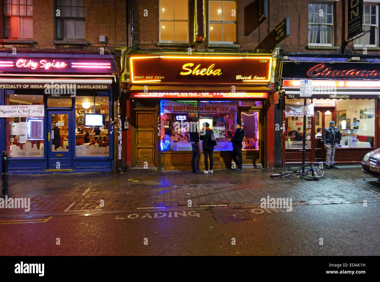 Indian restaurants in Brick Lane, London Stock Photo Alamy