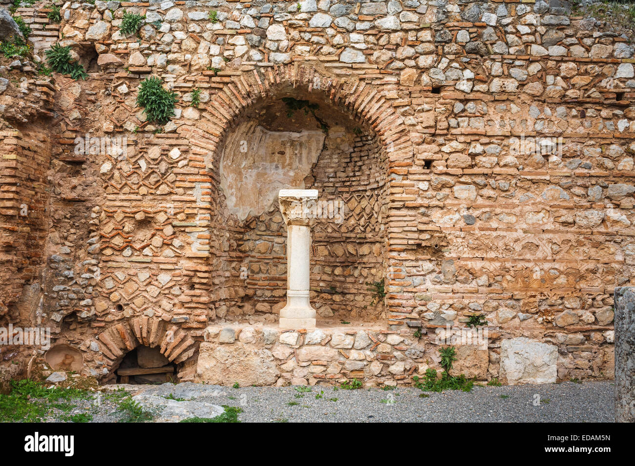 Delphi, Ancient Greece, Athena Pronaia Sanctuary Stock Photo