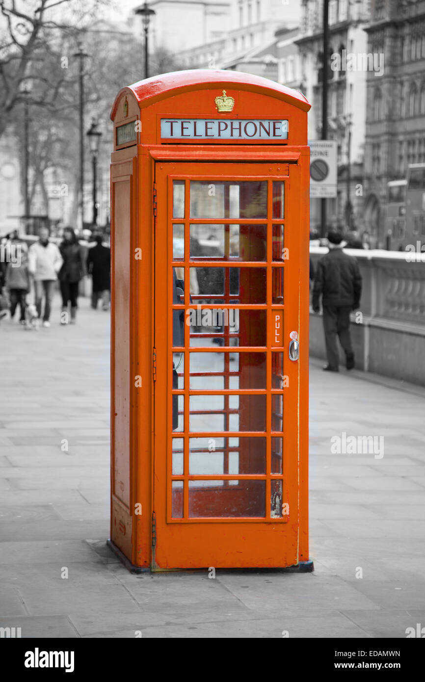 Famous telephone booth in London, UK Stock Photo Alamy