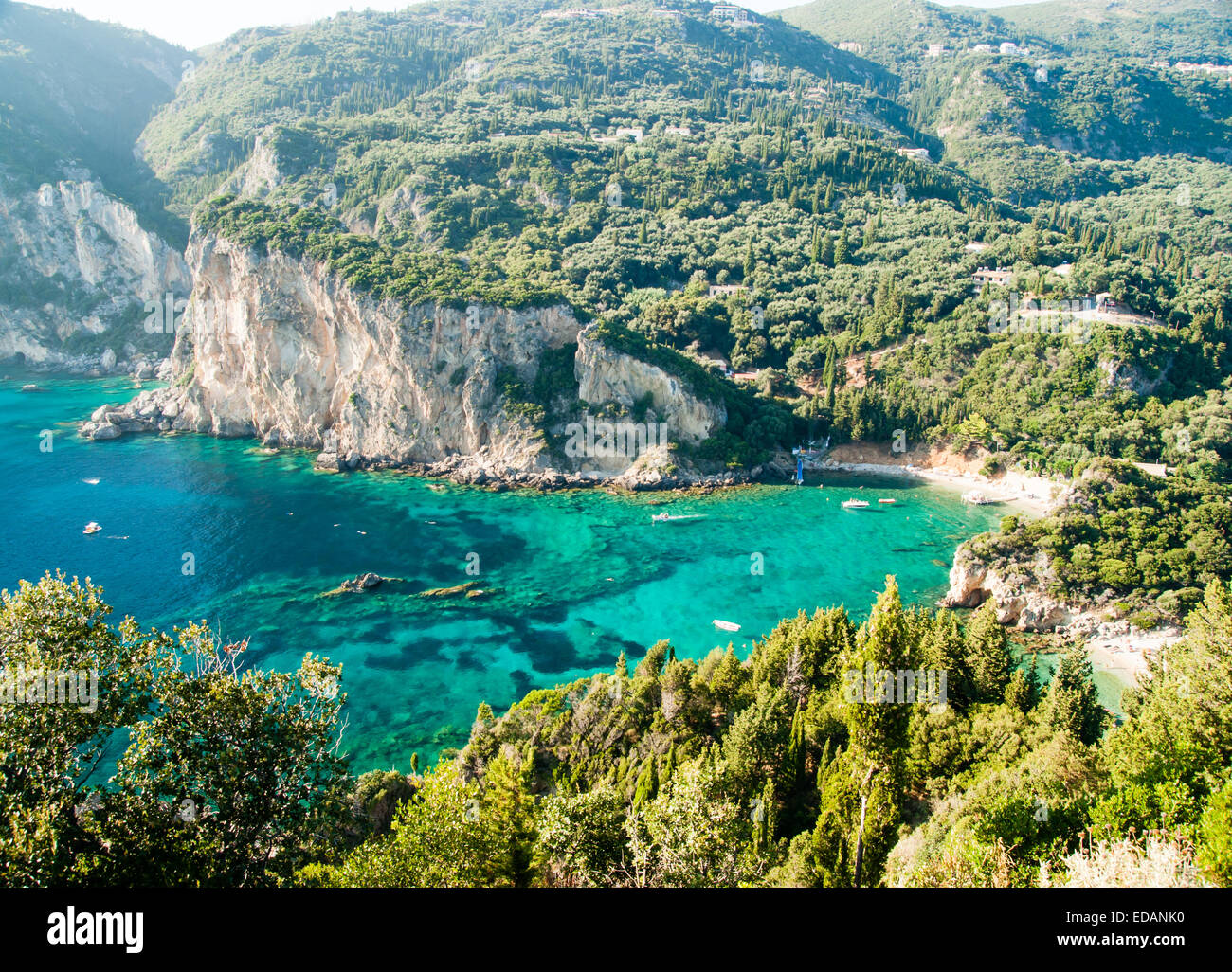Paleokastritsa bay, Corfu Island, Greece Stock Photo Alamy