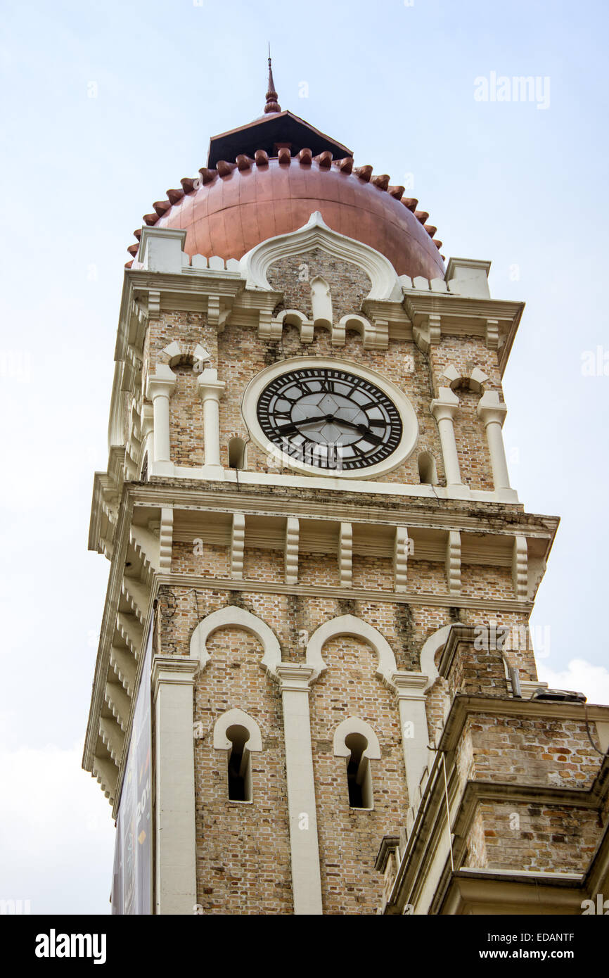 Clock tower at Bangunan Sultan Abdul Samad Stock Photo ...