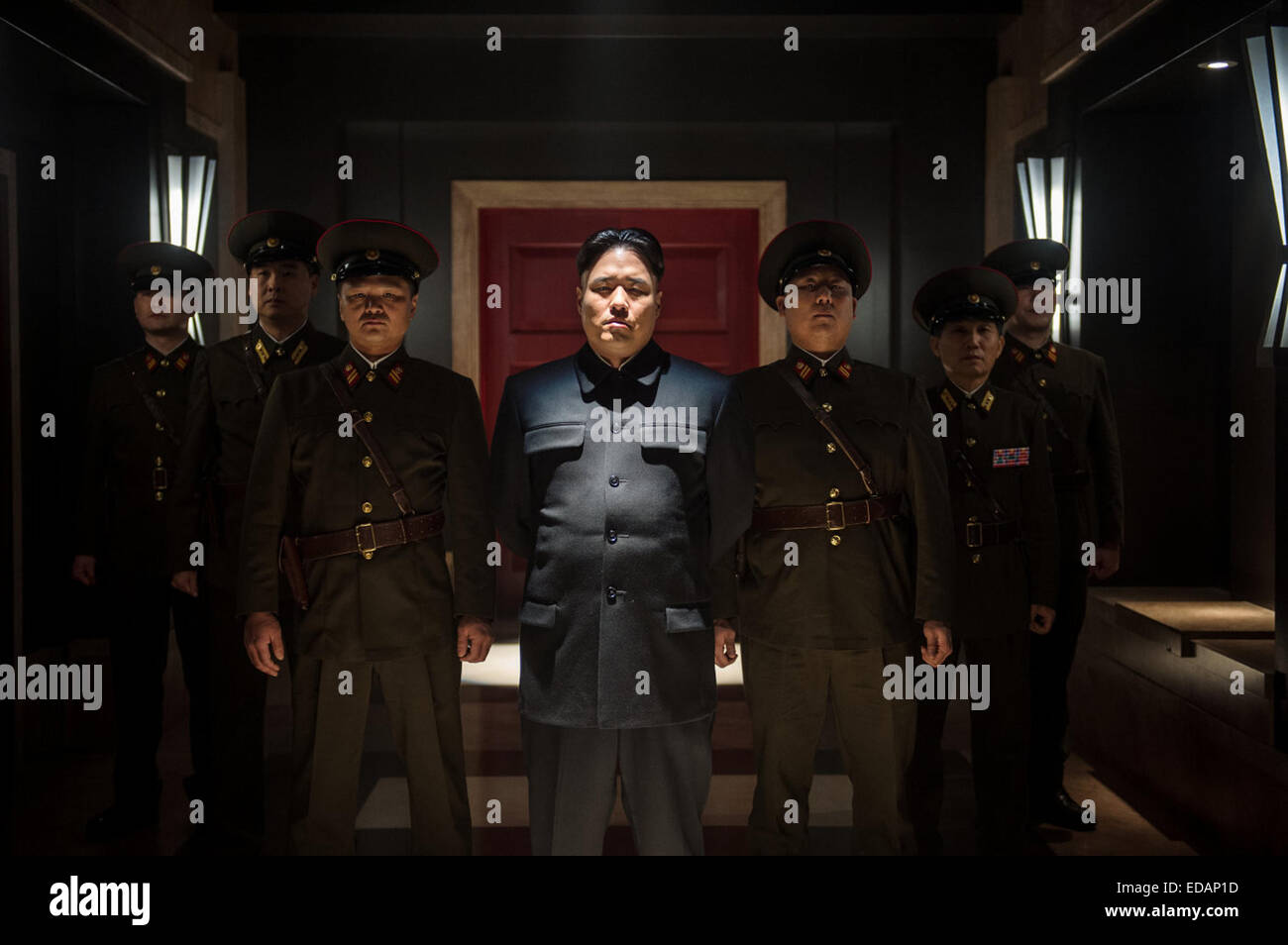 The Interview is a 2014 American political satire comedy film directed by Seth Rogen and Evan Goldberg in their second directorial work, following This Is the End. The screenplay by Dan Sterling is from a story by Rogen, Goldberg and Sterling. The film stars Rogen and James Franco as journalists instructed to assassinate North Korean leader Kim Jong-un (played by Randall Park) after booking an interview with him. Stock Photo