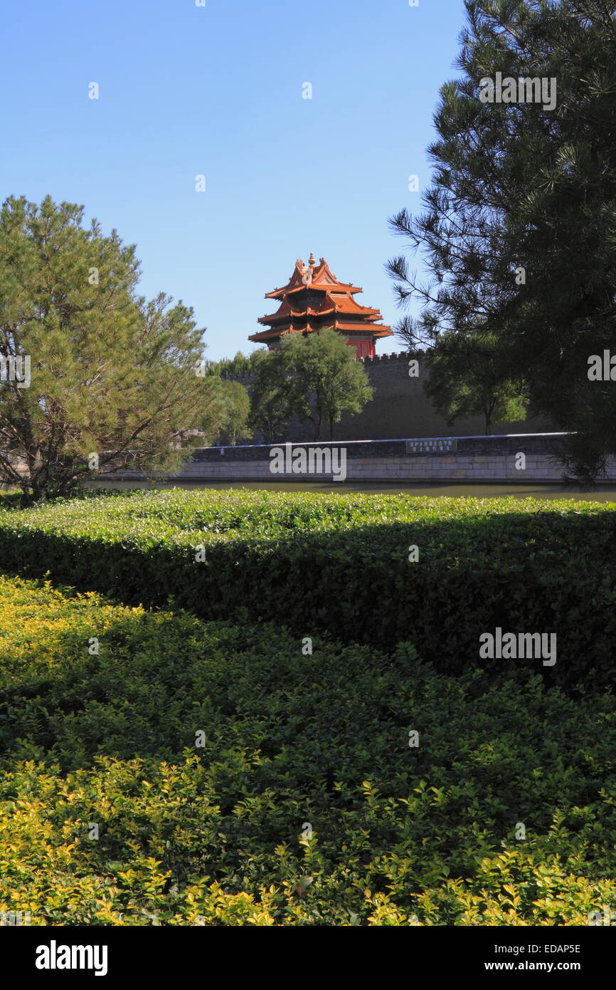 Chinese Imperial Summer Palace & garden. The Hall of Benevolence and Longevity, Beijing China Stock Photo