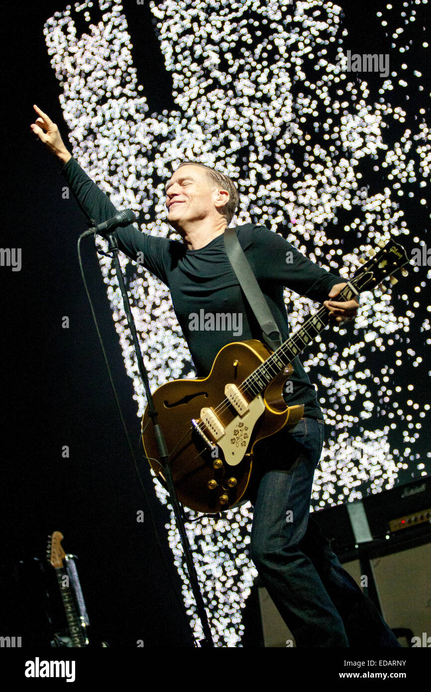 Bryan Adams performed at Sportarena stage, Budapest, Hungary Jul 29, 2012 Stock Photo