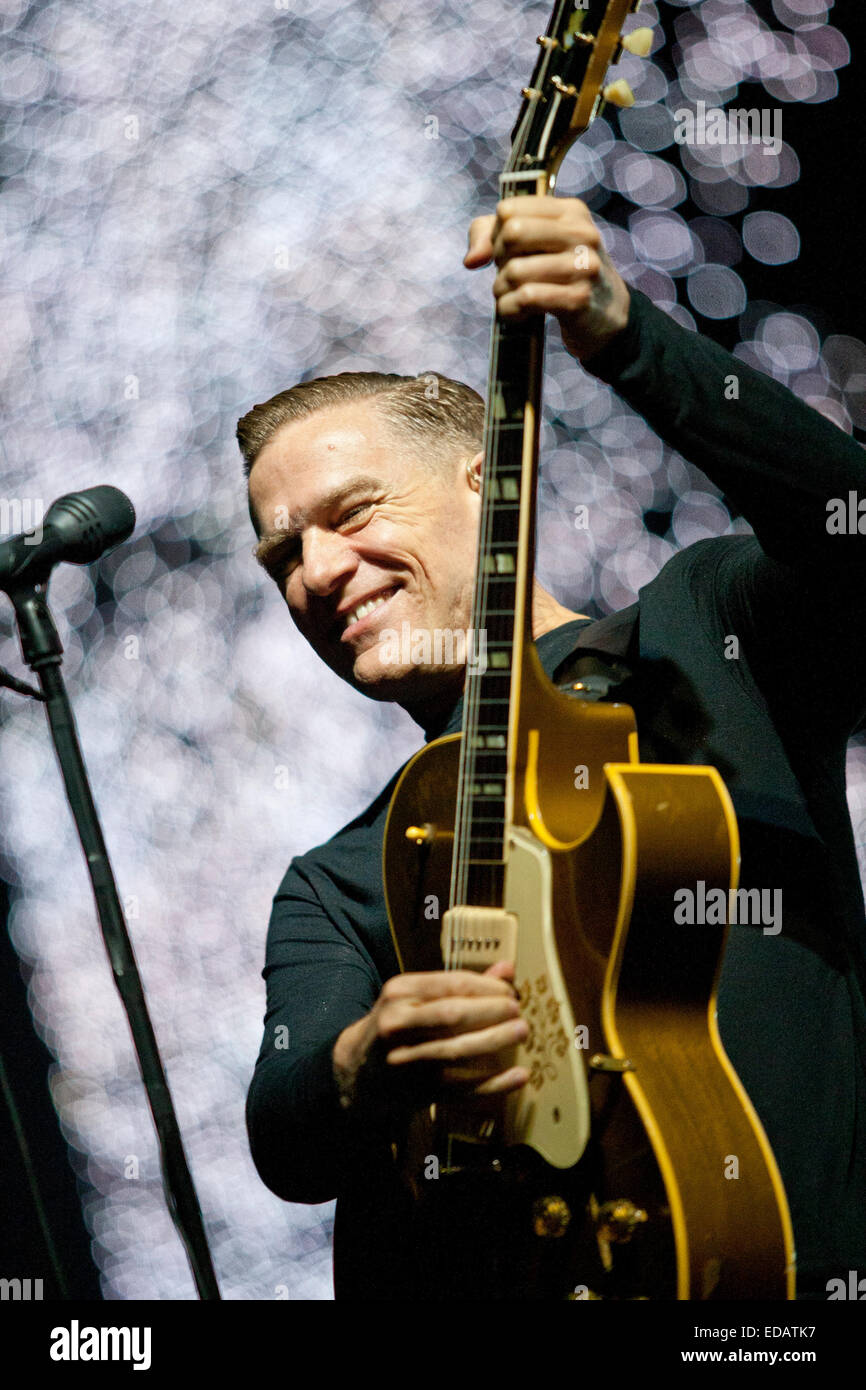 Bryan Adams performed at Sportarena stage, Budapest, Hungary Jul 29, 2012 Stock Photo