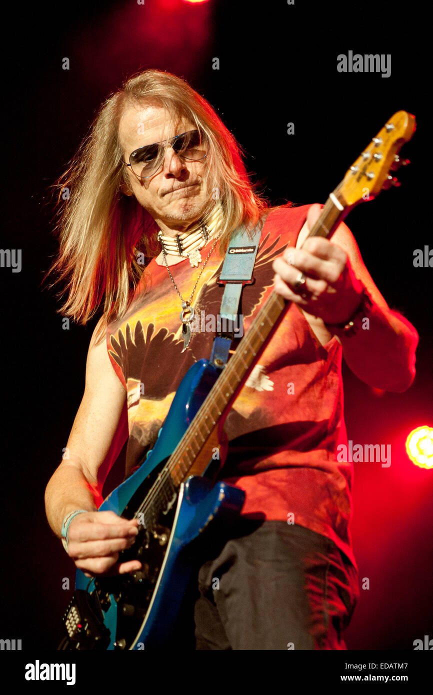 Steve Morse performed at Sportarena stage, Budapest, Hungary Aug 01, 2012 Stock Photo