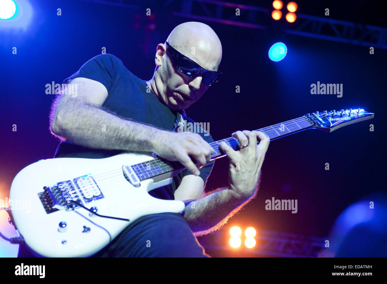 Joe Satriani performed at Sportarena stage, Budapest, Hungary Aug 01, 2012 Stock Photo