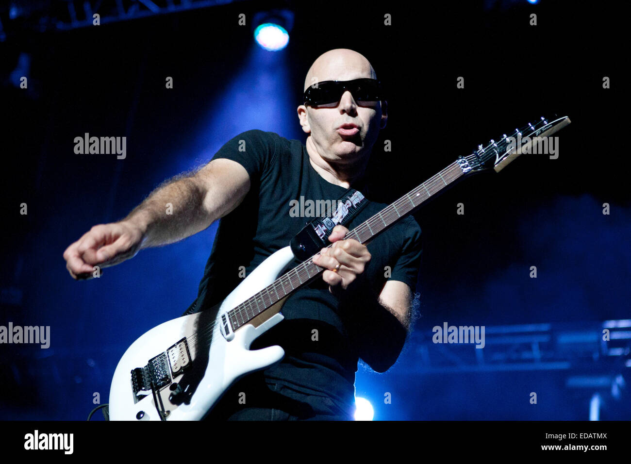 Joe Satriani performed at Sportarena stage, Budapest, Hungary Aug 01, 2012 Stock Photo