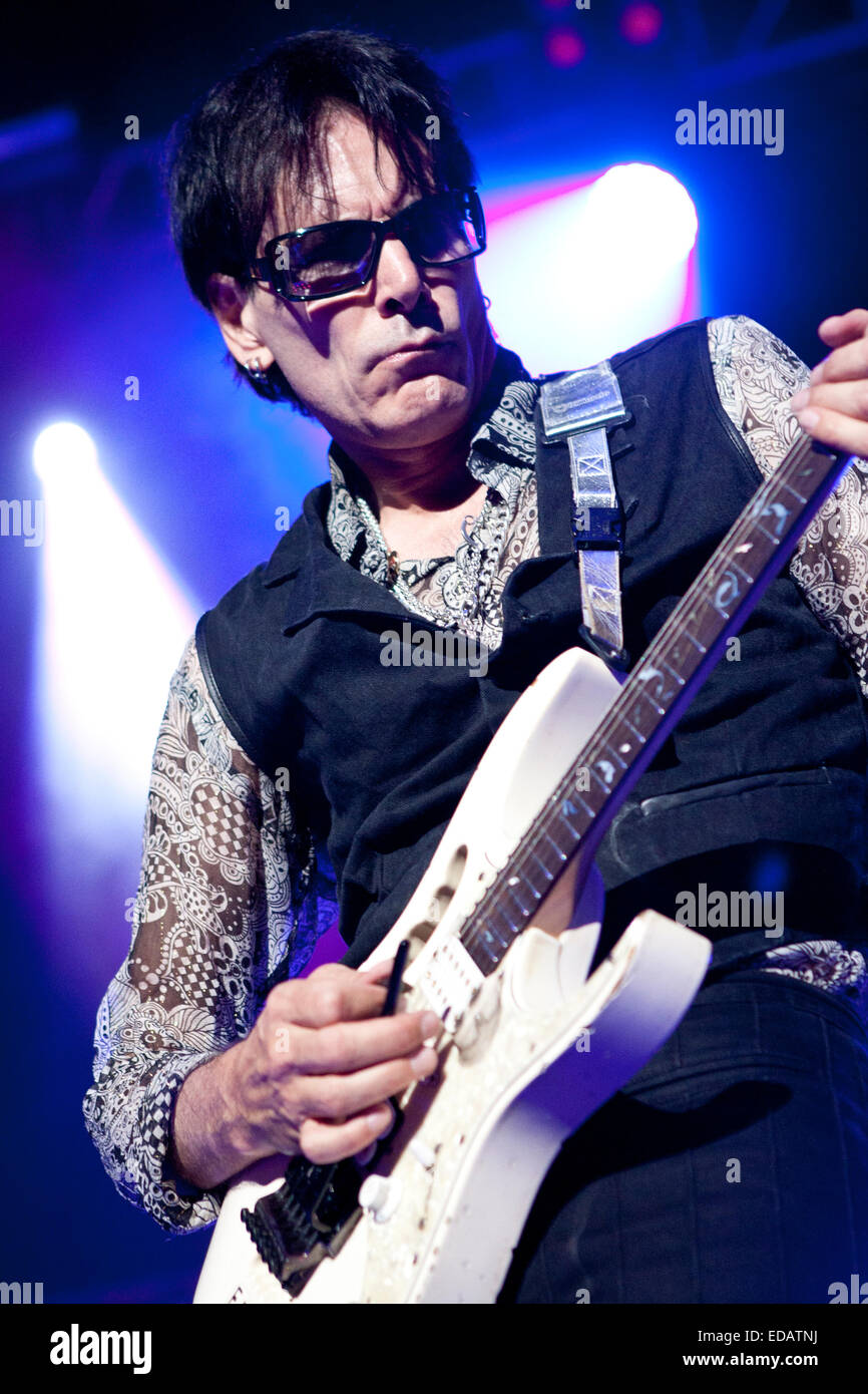 Steve Vai performed at Sportarena stage, Budapest, Hungary Aug 01, 2012 Stock Photo
