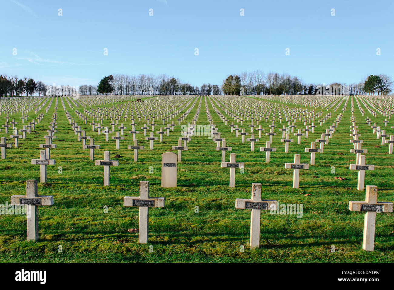 Cemetery world war one in France Vimy La Targette Stock Photo