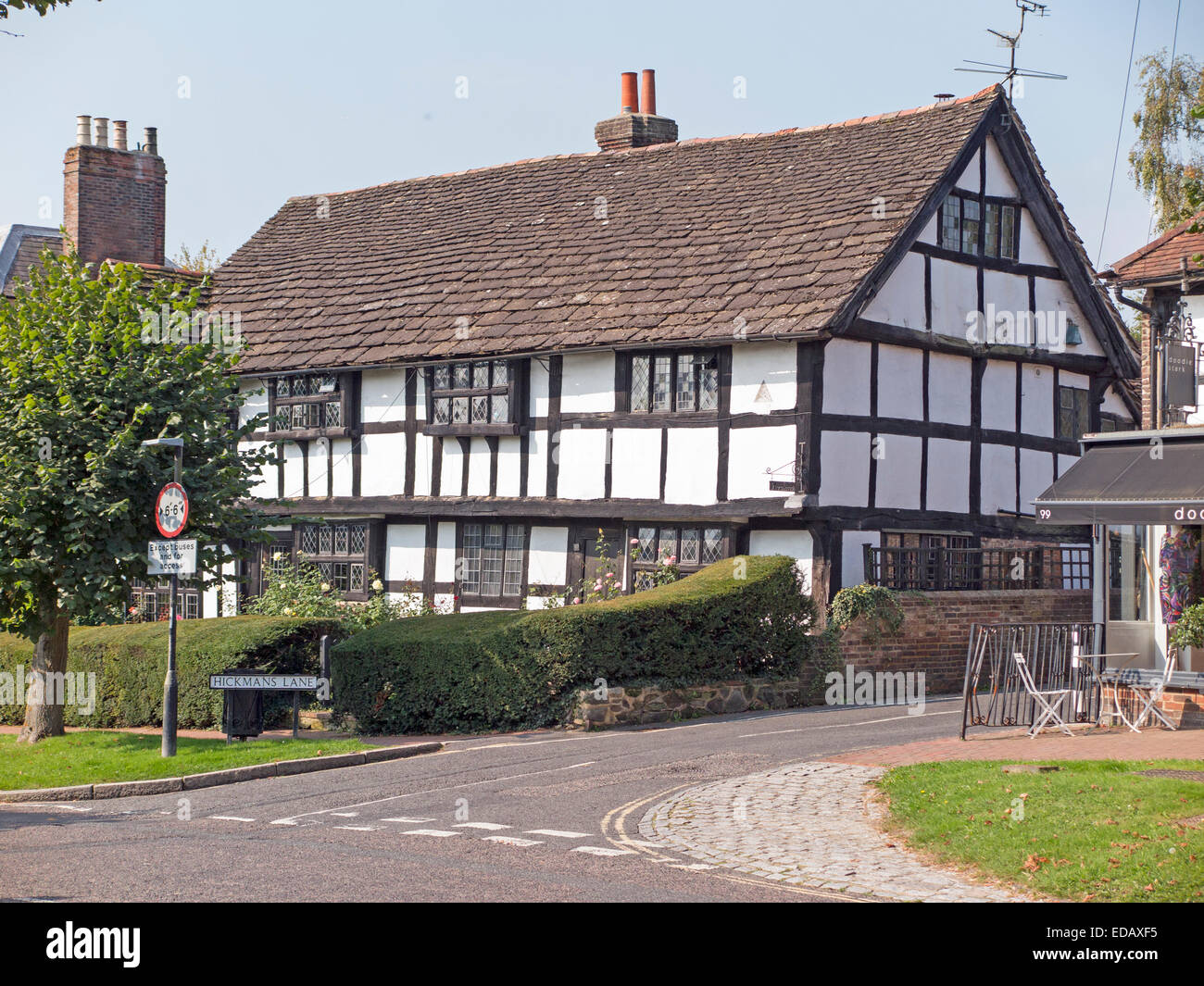 Timber-framed house in the historic village of Lindfield in West Sussex Stock Photo