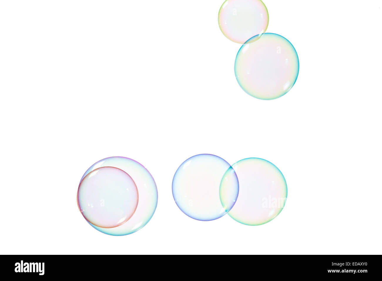 Group of soap bubbles on a white background Stock Photo - Alamy