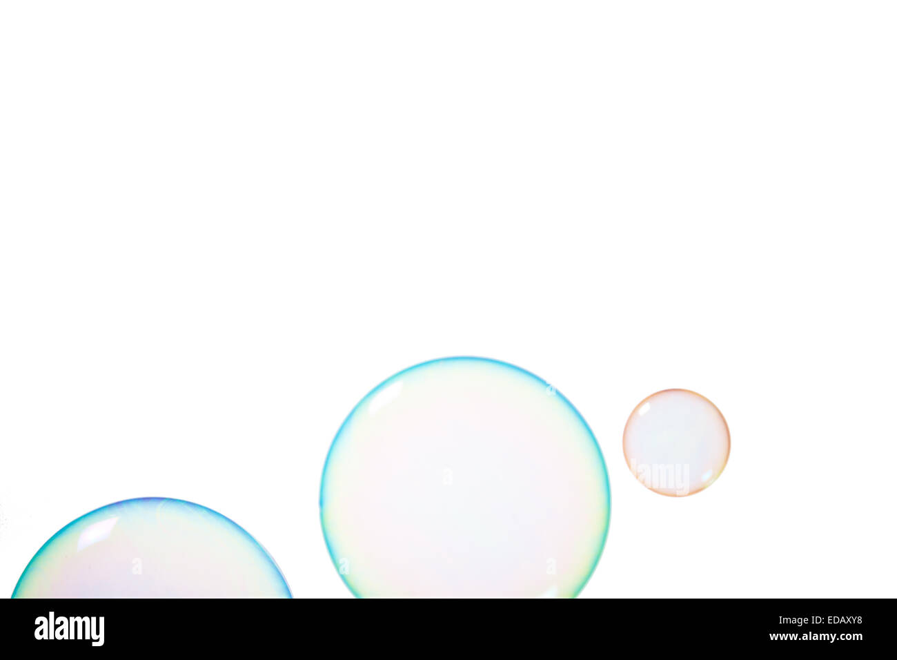 Group of soap bubbles on a white background Stock Photo - Alamy