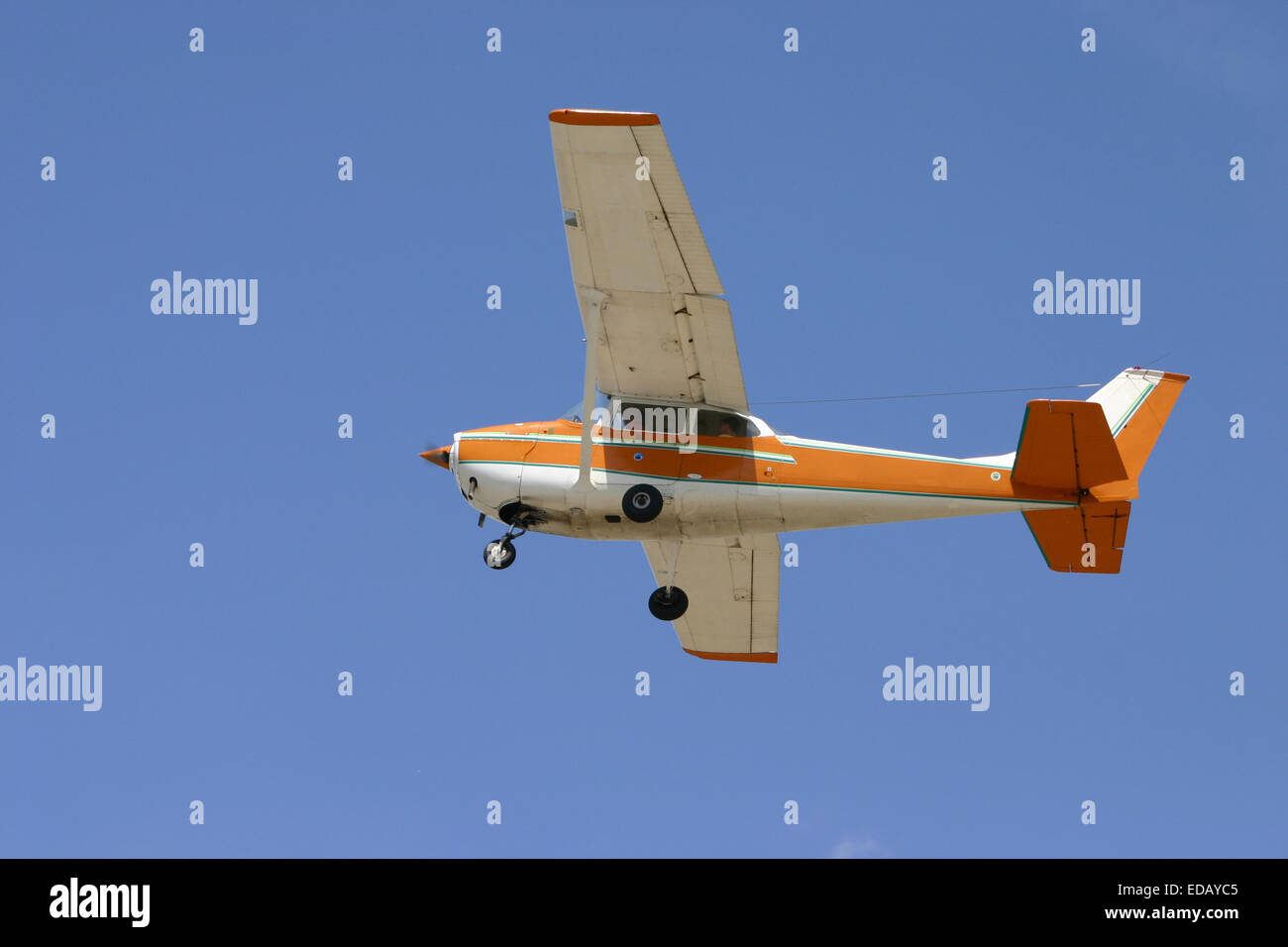 Small Aircraft at the blue sky Stock Photo Alamy
