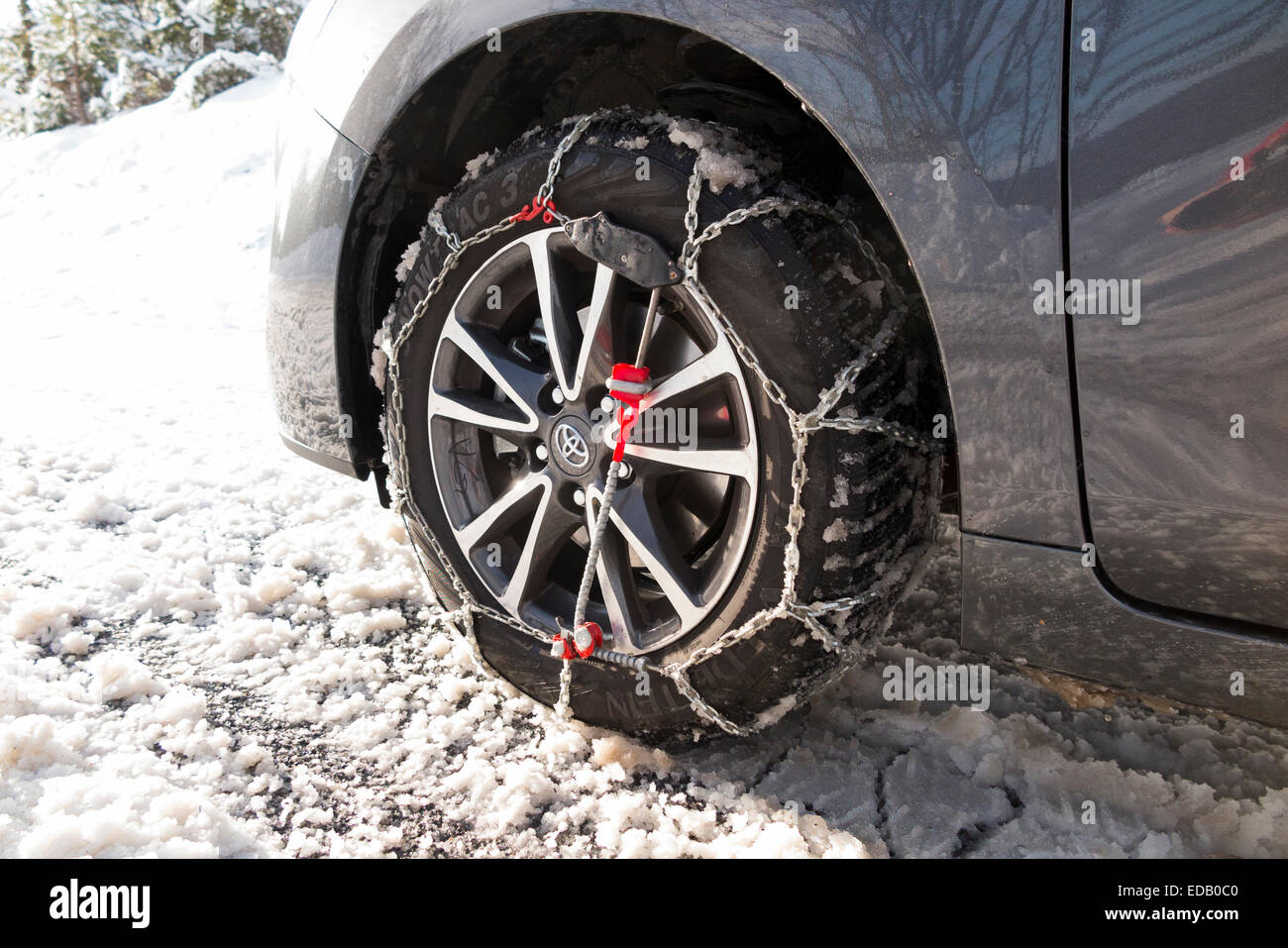 Driving safe on snowy roads High Resolution Stock Photography and