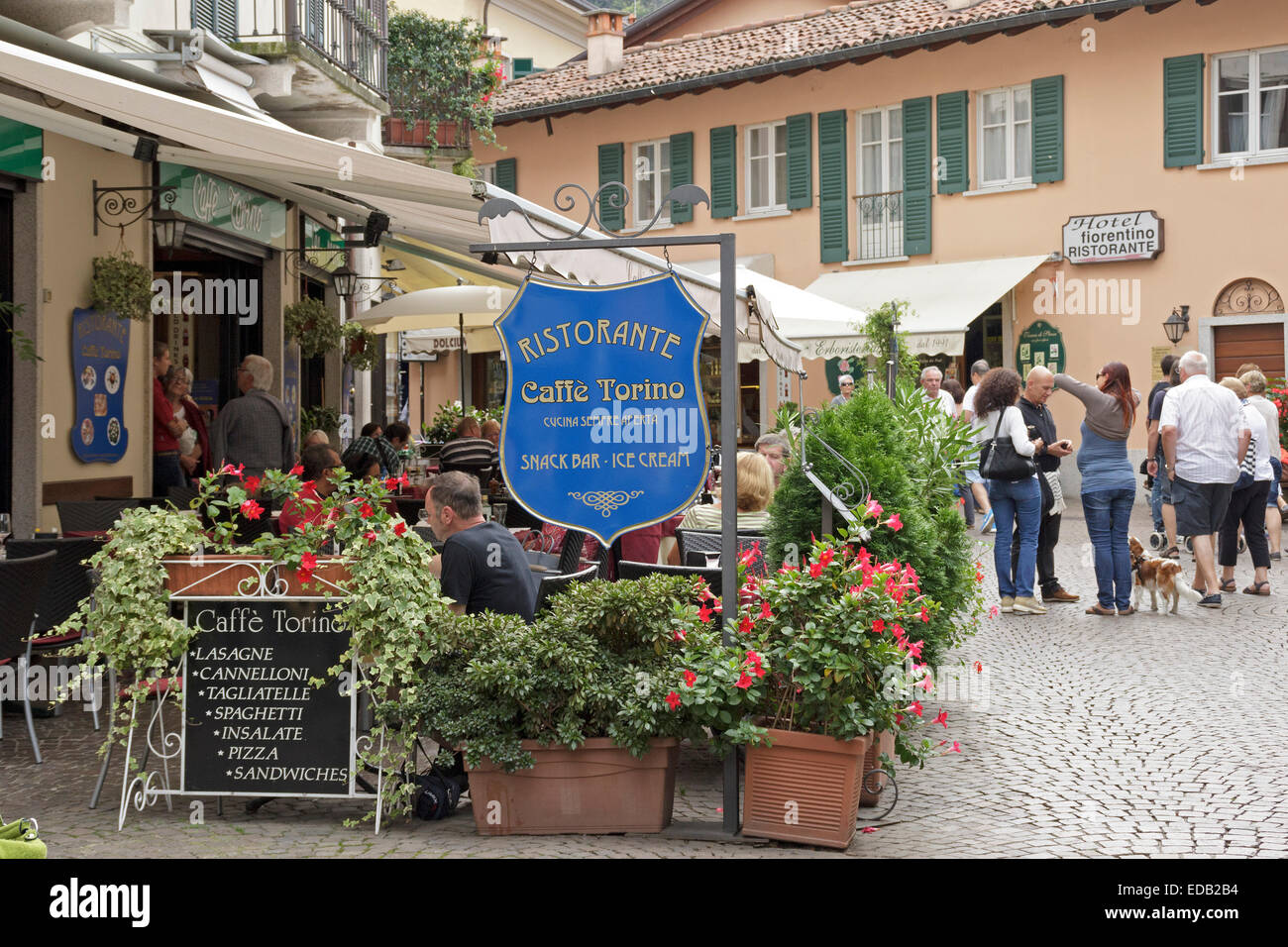 restaurant in the old town, Stresa, Lake Maggiore, Piedmont, Italy Stock  Photo - Alamy