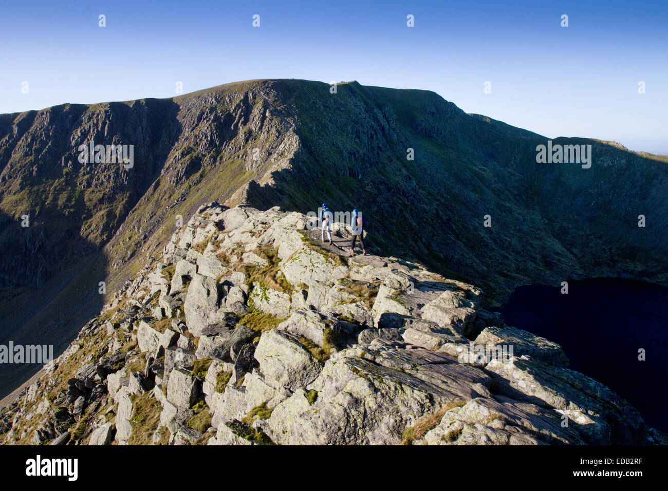 Striding Edge and Helvellyn Stock Photo