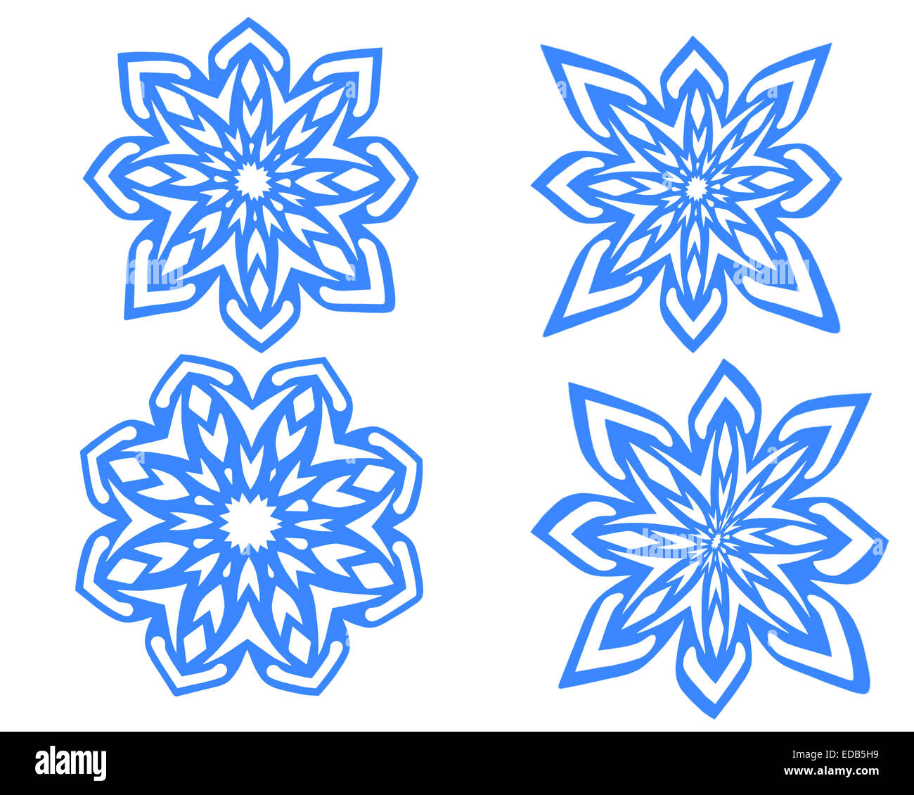 beautiful snowflakes isolated on the white background Stock Photo - Alamy