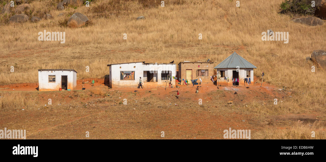 HHOHHO, SWAZILAND, AFRICA Rural settlement, homes and buildings Stock