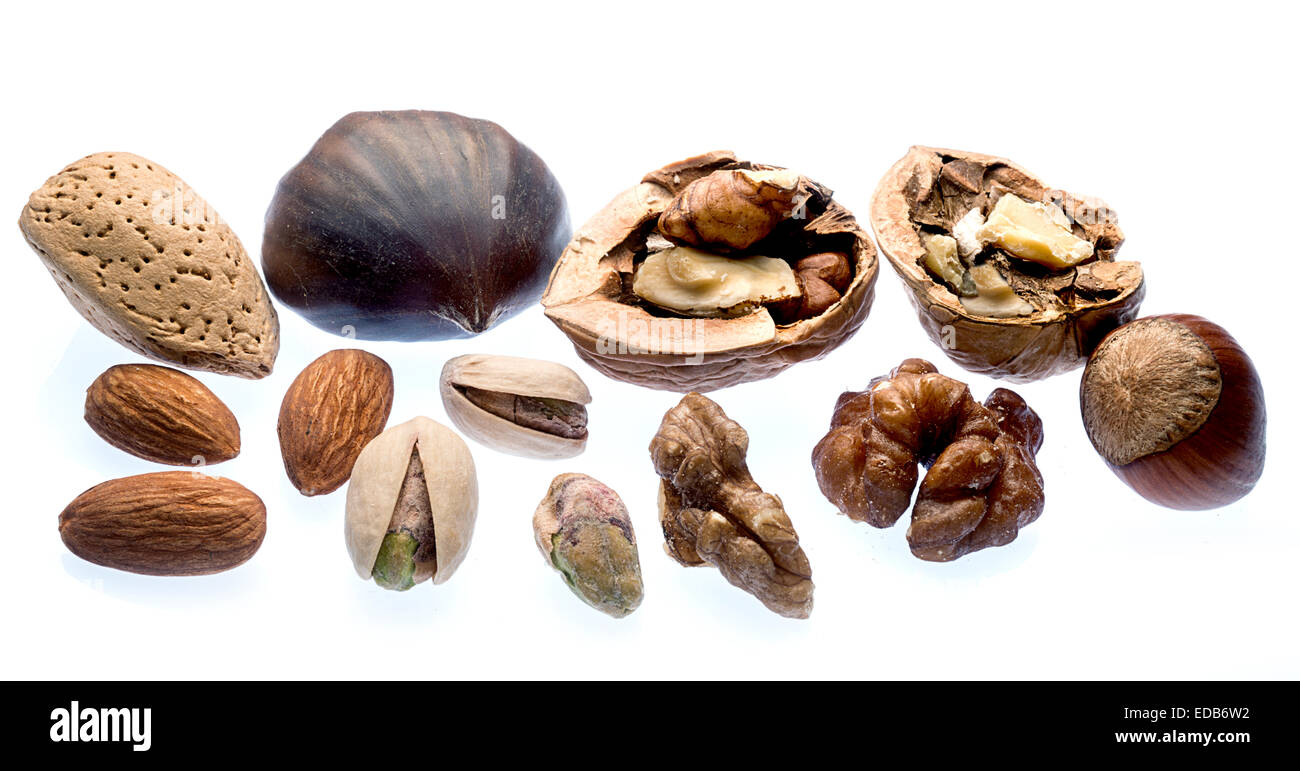 mixed nuts Stock Photo
