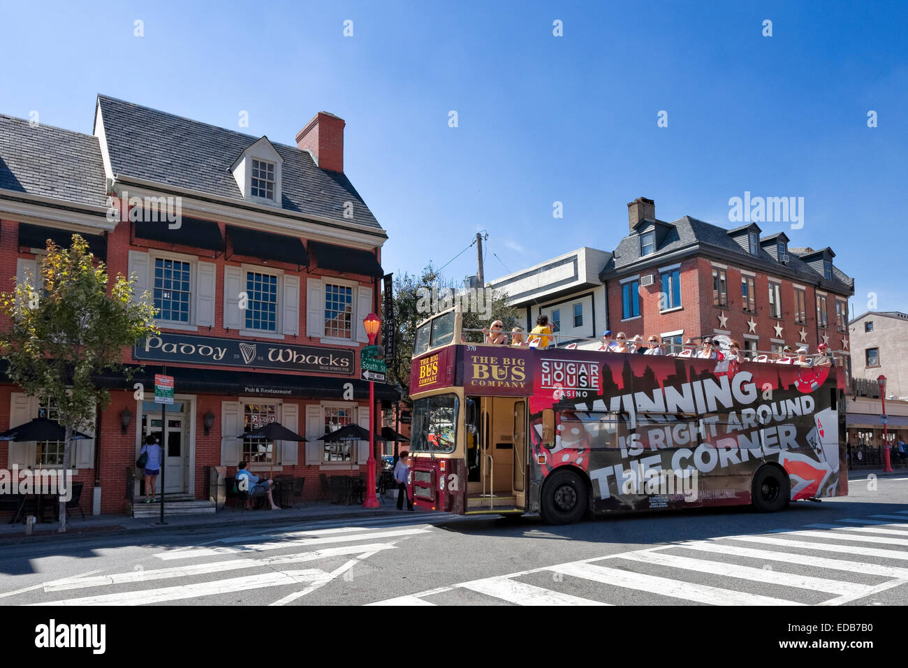 Tour Bus, Philadelphia, Pennsylvania Stock Photo
