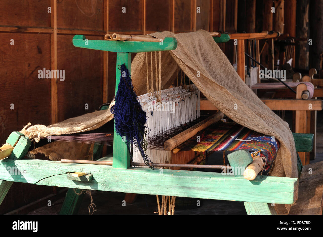 Weaver's loom, Bumthang, Bhutan Stock Photo Alamy